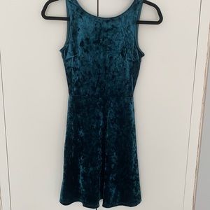 H&M Velvet Green Mini Dress